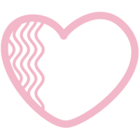 Cute Heart Doodle Decorations Collection png