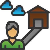 Loneliness Vector Icon Design