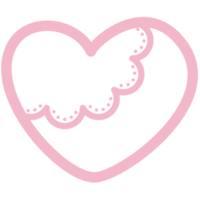 Cute Heart Doodle Decorations Collection png