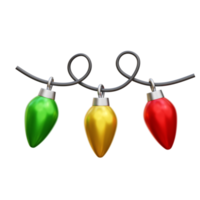 Christmas light 3d icon render illustration png