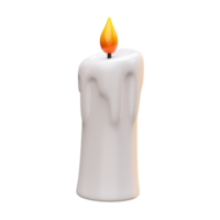 vela blanca icono 3d render ilustración png