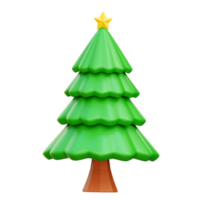 jul träd 3d ikon framställa illustration png