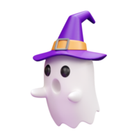 Halloween Cute Ghost 3d icon render illustration png