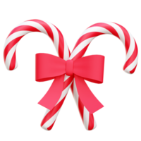 Christmas candy cane 3d icon render illustration png