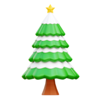 Christmas tree 3d icon render illustration png