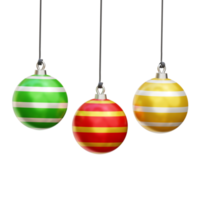 Christmas ball decoration 3d icon render illustration png