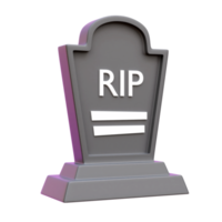 lápida sepulcral rip 3d icono render ilustración png