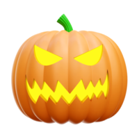 Halloween pumpkin 3d icon render illustration
