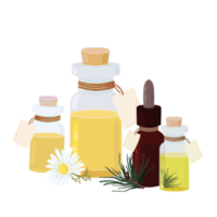 essential oils in glass bottles png