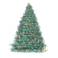 christmas tree with sparkling lights drawing png