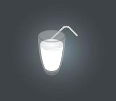 illustration of a glass of milk vector