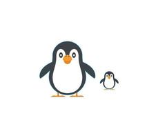 pingüino sobre un fondo blanco vector