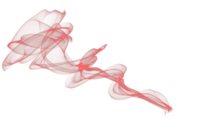 Abstract red color smoke flame transparent background, colorful wave flowing isolated background design png