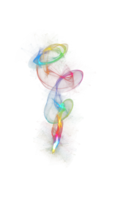 vague colorée abstraite qui coule conception de fond isolé png