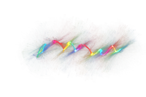 vague colorée abstraite qui coule conception de fond isolé png