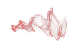 Abstract red color smoke flame transparent background, colorful wave flowing isolated background design png