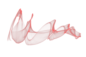 Abstract red color smoke flame transparent background, colorful wave flowing isolated background design png