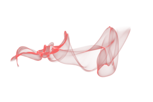 fond transparent de flamme de fumée de couleur rouge abstraite, conception de fond isolé coulant de vague colorée png