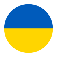 Ukraine Flat Rounded Flag Icon with Transparent Background png