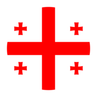 Georgia Flat Rounded Flag with Transparent Background png