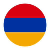 drapeau arménien plat arrondi avec fond transparent png