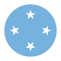 Micronesia Flat Rounded Flag with Transparent Background png