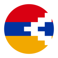 Artsakh platt avrundad flagga med transparent bakgrund png