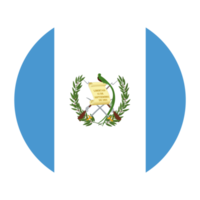 drapeau arrondi plat du guatemala avec fond transparent png