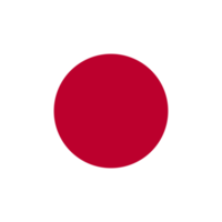 drapeau plat arrondi du japon avec fond transparent png