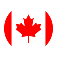 drapeau canada plat arrondi avec fond transparent png