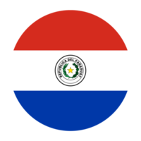 Paraguay icono de bandera redondeada plana con fondo transparente png