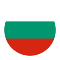 Bulgária bandeira plana arredondada com fundo transparente png