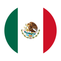 mexico platt avrundad flagga med transparent bakgrund png