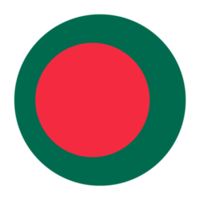 Bangladesh vlak afgeronde vlag met transparant achtergrond png