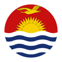 Kiribati Flat Rounded Flag with Transparent Background png