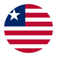 Liberia platt avrundad flagga med transparent bakgrund png