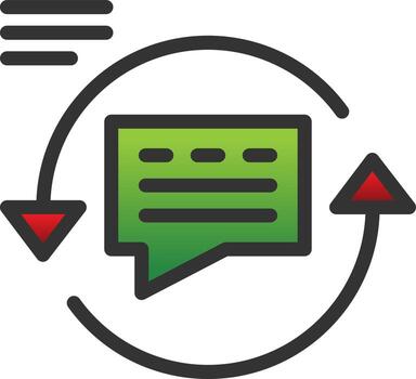 Feedback Loop Vector Icon Design