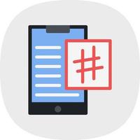 Hashtag Vector Icon Design