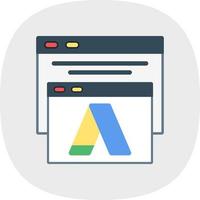 diseño de icono de vector de google adwords