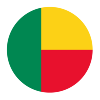 Benin Flat Rounded Flag with Transparent Background png