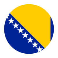 Bósnia e Herzegovina bandeira plana arredondada com fundo transparente png