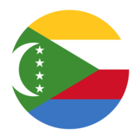 Comoros Flat Rounded Flag with Transparent Background png