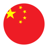 drapeau arrondi plat chine avec fond transparent png