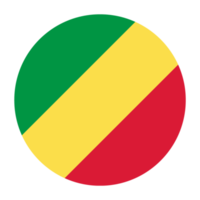 drapeau congo plat arrondi avec fond transparent png