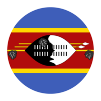 Eswatini Flat Rounded Flag with Transparent Background png