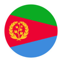 Eritrea Flat Rounded Flag with Transparent Background png