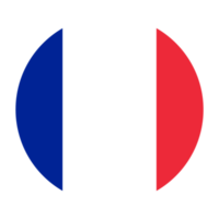 Francia bandera plana redondeada con fondo transparente png