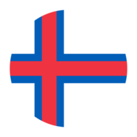 faroe öar platt avrundad flagga med transparent bakgrund png