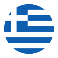 Grecia bandera plana redondeada con fondo transparente png