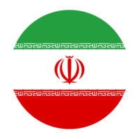 drapeau iran plat arrondi avec fond transparent png